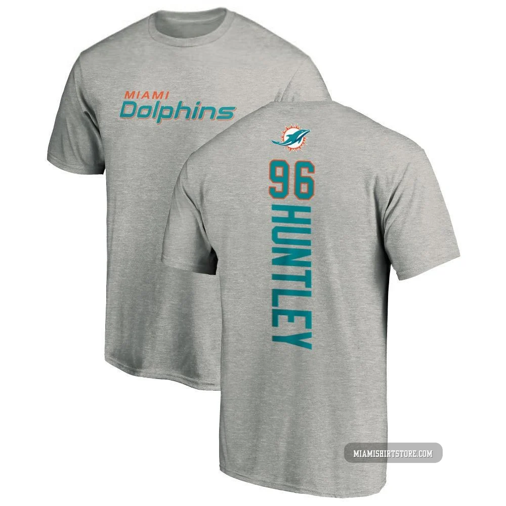 Men's Alex Huntley Miami Dolphins ＃96 Pro Line Backer T-Shirt - Ash