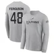 Men's Blake Ferguson Miami Dolphins ＃48 Gray 2024 Salute to Service Long Sleeve T-Shirt
