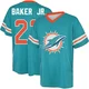 Men's Darrell Baker Jr. Miami Dolphins ＃22 Aqua Name & Number Game Day V-Neck T-Shirt