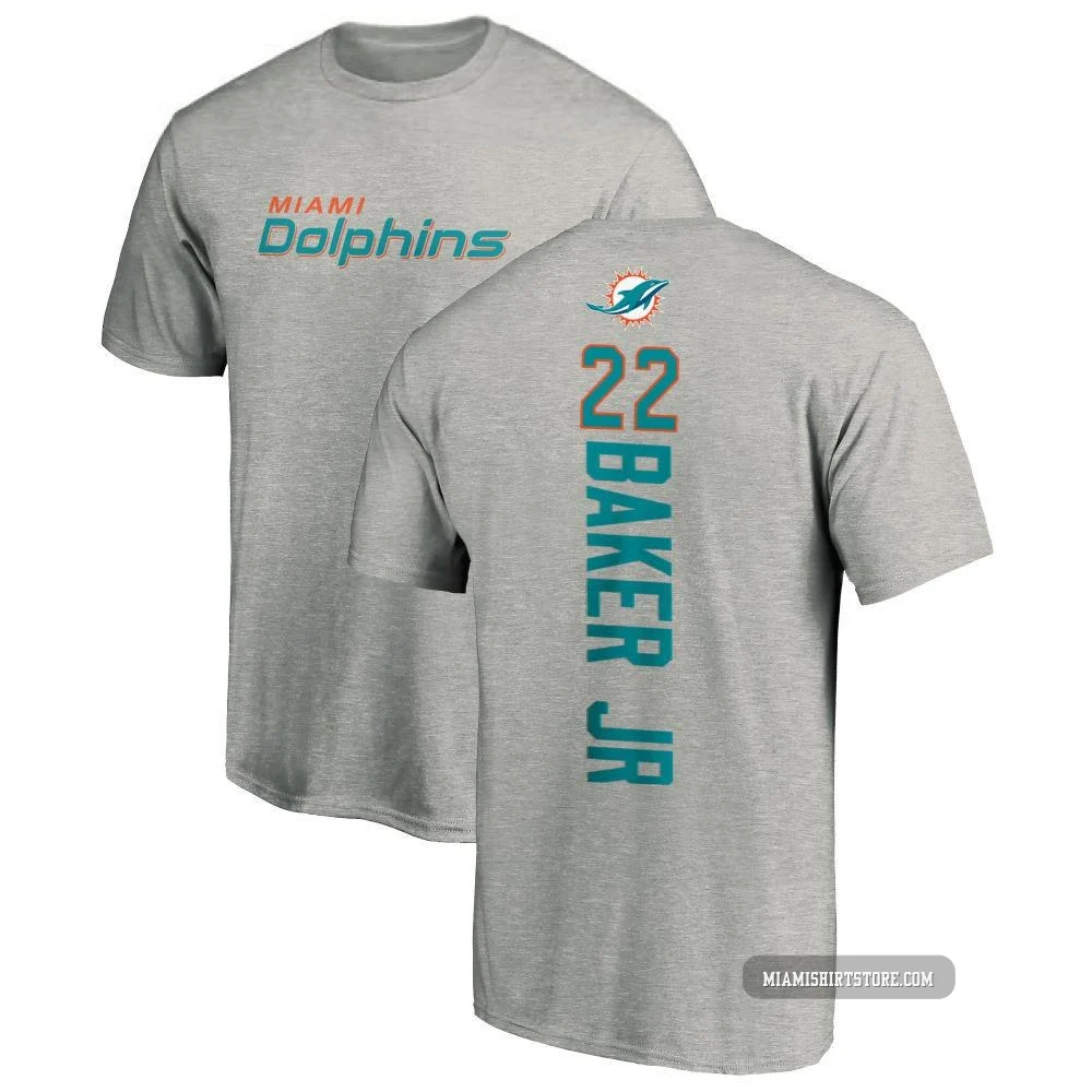 Men's Darrell Baker Jr. Miami Dolphins ＃22 Pro Line Backer T-Shirt - Ash