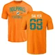 Men's Jamaree Salyer Miami Dolphins ＃69 Orange Distressed Name & Number Tri-Blend T-Shirt
