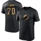 Men's Kendall Lamm Miami Dolphins ＃70 Black 2020 Salute To Service Performance T-Shirt