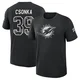Men's Larry Csonka Miami Dolphins ＃39 Black 2026 Salute to Service Slub T-Shirt