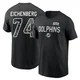 Men's Liam Eichenberg Miami Dolphins ＃74 Black 2026 Salute to Service Sideline T-Shirt