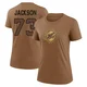 Women's Austin Jackson Miami Dolphins ＃73 Legend Brown 2023 Salute To Service Performance T-Shirt