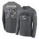 Youth Austin Jackson Miami Dolphins ＃73 Gray 2026 Salute to Service Long Sleeve T-Shirt