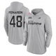Youth Blake Ferguson Miami Dolphins ＃48 Gray 2024 Salute to Service Lightweight Performance Long Sleeve Hooded T-Shirt