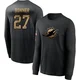 Youth Ethan Bonner Miami Dolphins ＃27 Black 2020 Salute To Service Sideline Performance Long Sleeve T-Shirt
