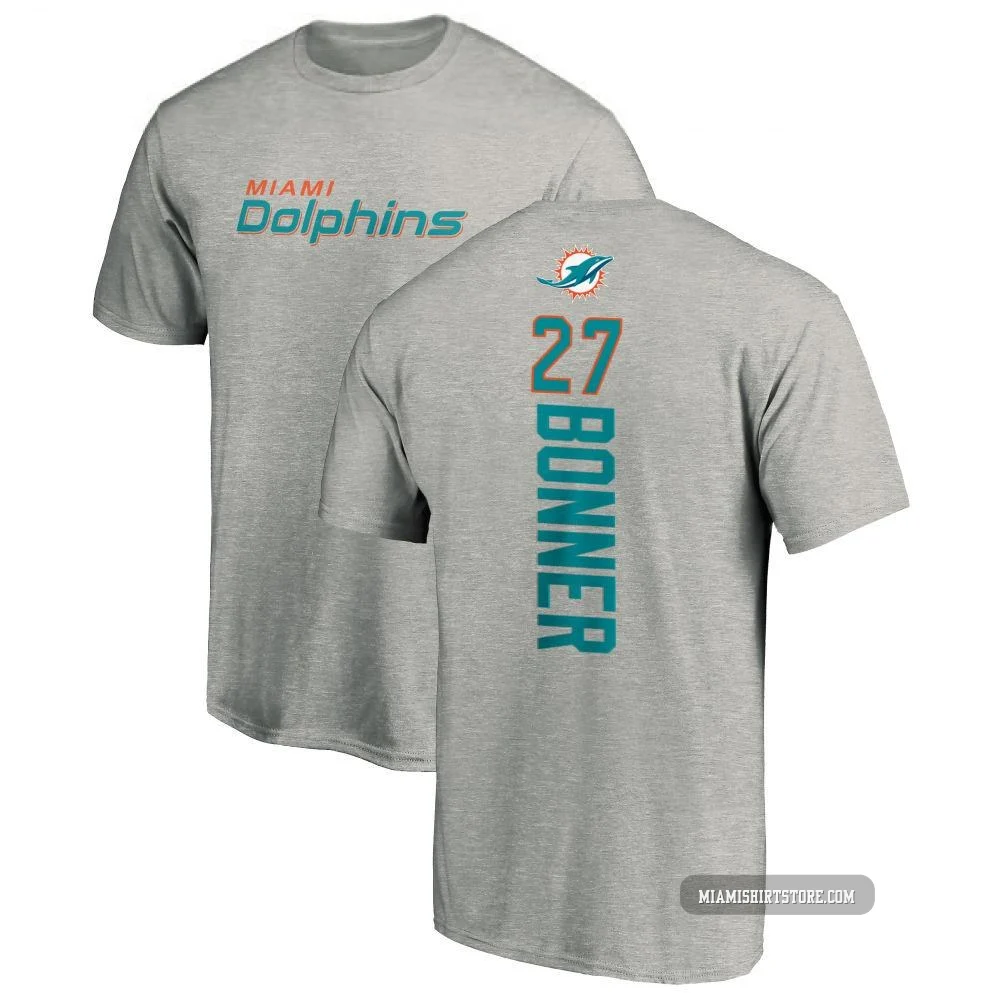 Youth Ethan Bonner Miami Dolphins ＃27 Pro Line Backer T-Shirt - Ash