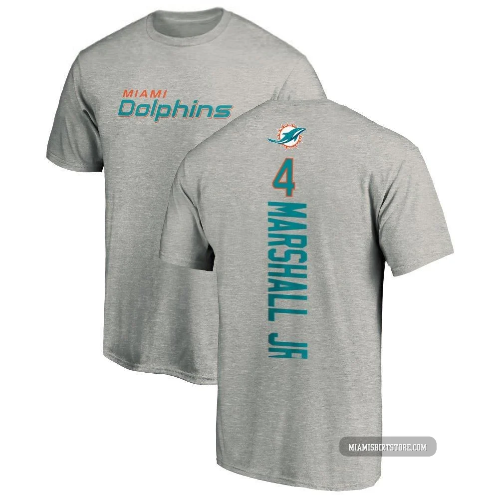 Youth Jason Marshall Jr. Miami Dolphins ＃4 Pro Line Backer T-Shirt - Ash
