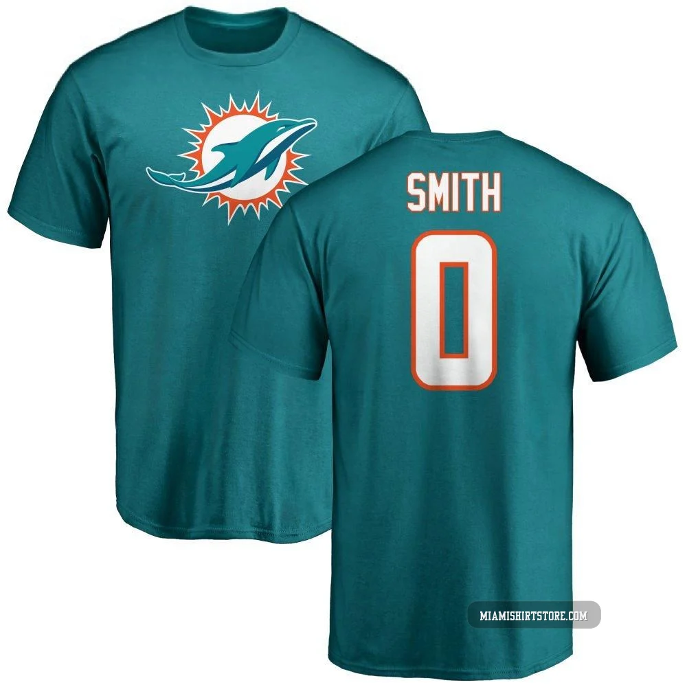 Youth Mazi Smith Miami Dolphins ＃0 Aqua Pro Line Name & Number Logo T-Shirt -