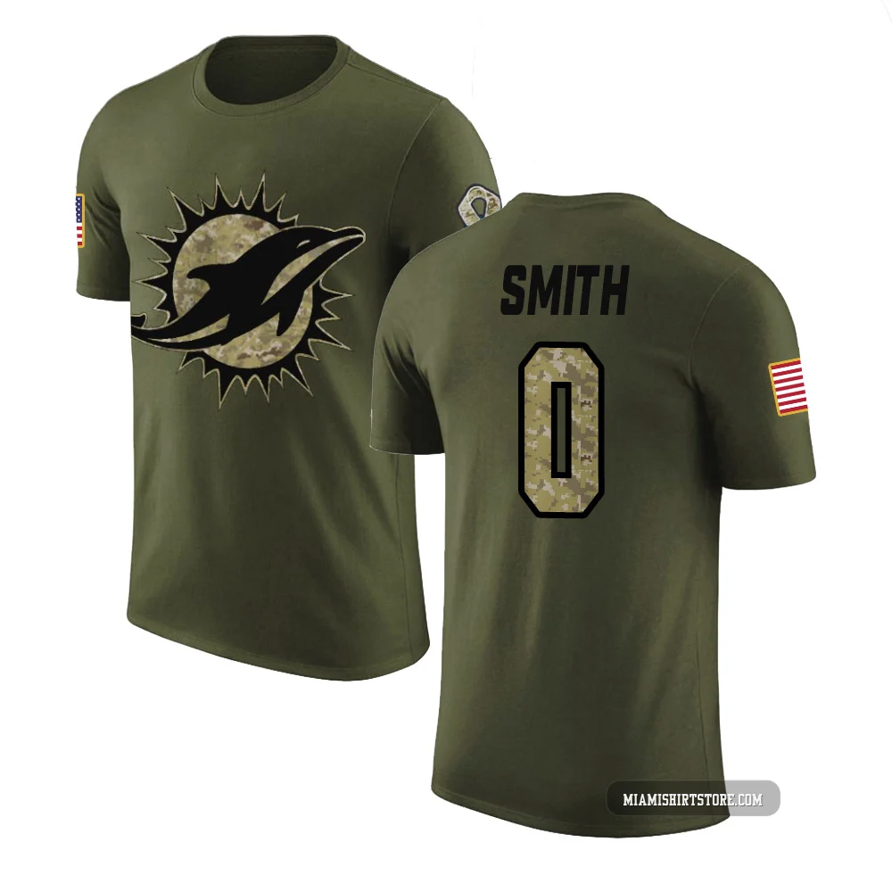 Youth Mazi Smith Miami Dolphins ＃0 Legend Olive Salute to Service T-Shirt