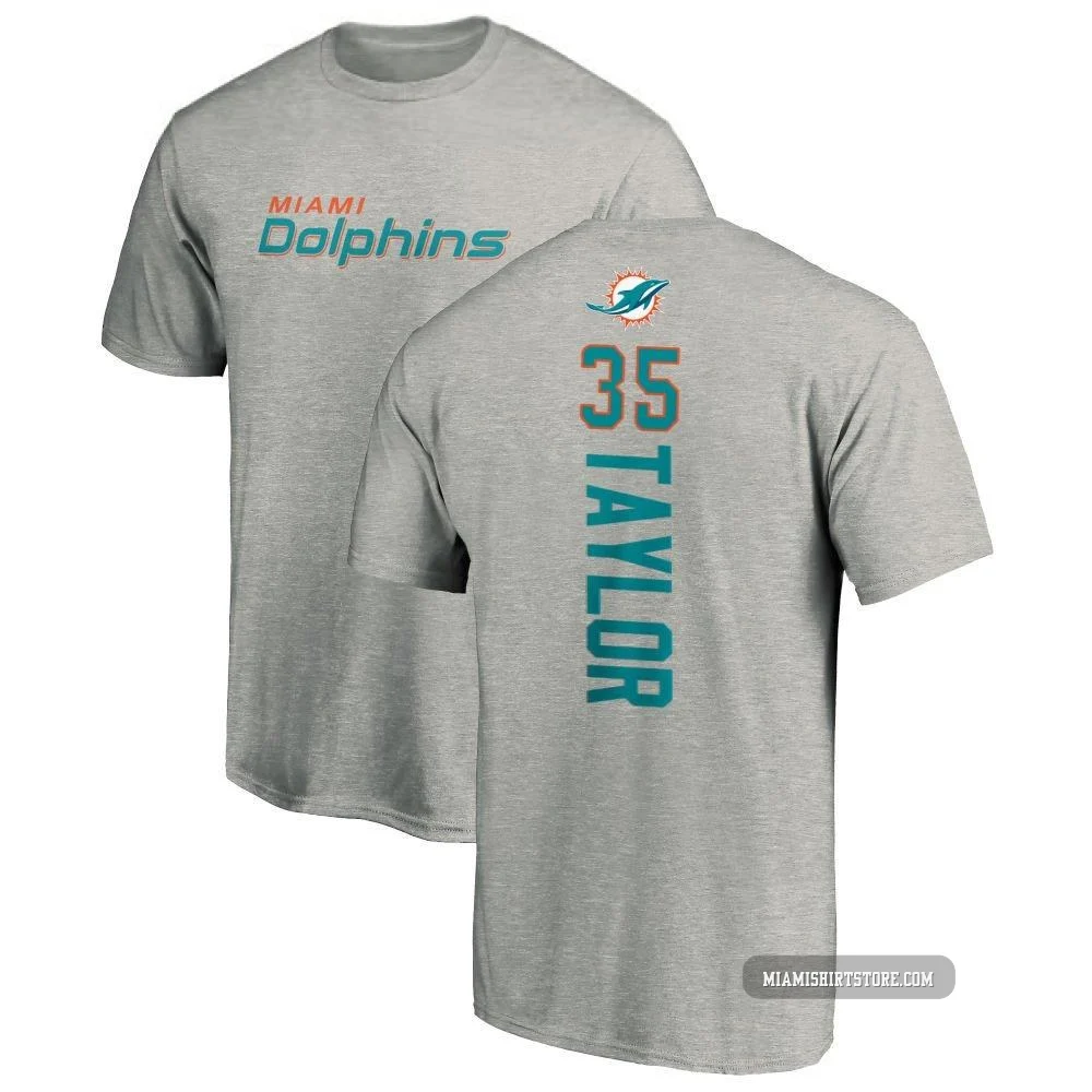 Youth Reese Taylor Miami Dolphins ＃35 Pro Line Backer T-Shirt - Ash