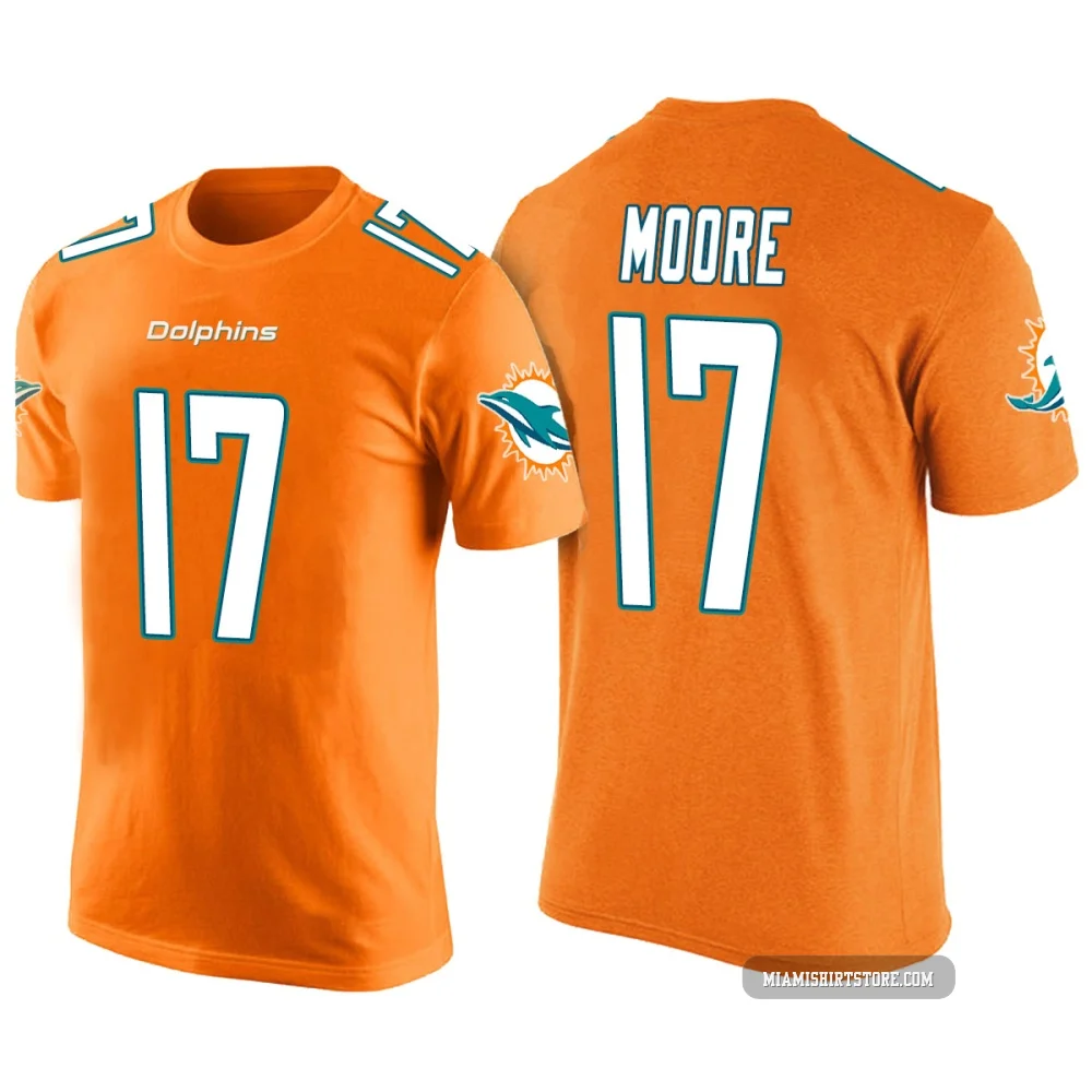 Youth Trey Moore Miami Dolphins ＃17 Legend Orange Color Rush T-Shirt